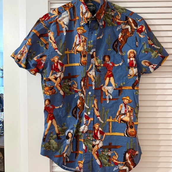 Gitman Bros. Vintage Cowgirl Print Shirt – Men’s Medium – Limited Edition - Picture 1 of 3